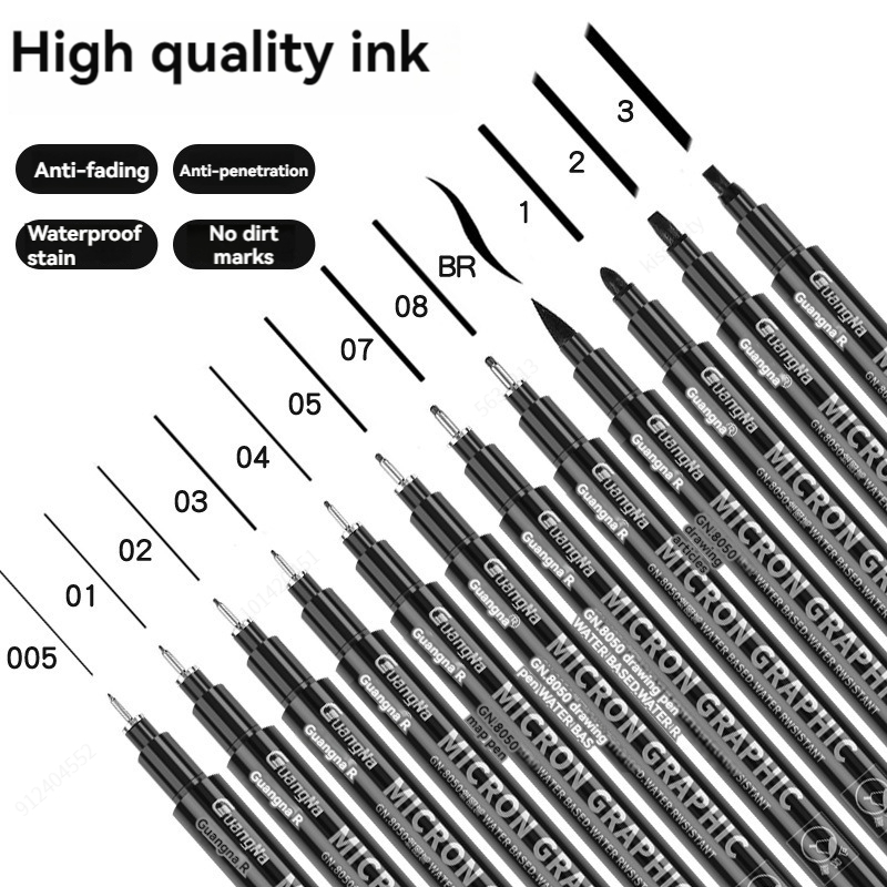 Correction Pen Fine - 15pcs/Set Waterproof Calligraphy Hook Line Pen