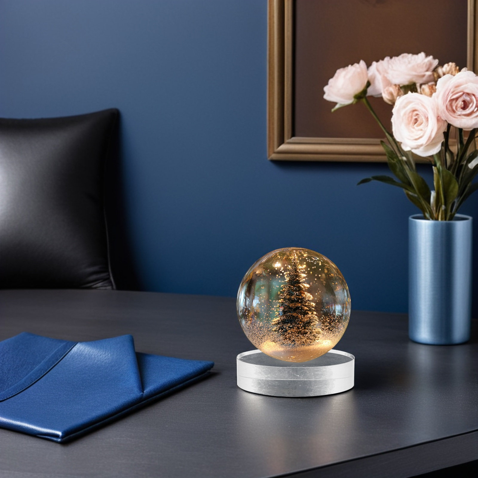 Book Weight Glass - 2Pcs Crystal Round Paperweight Clear Glass