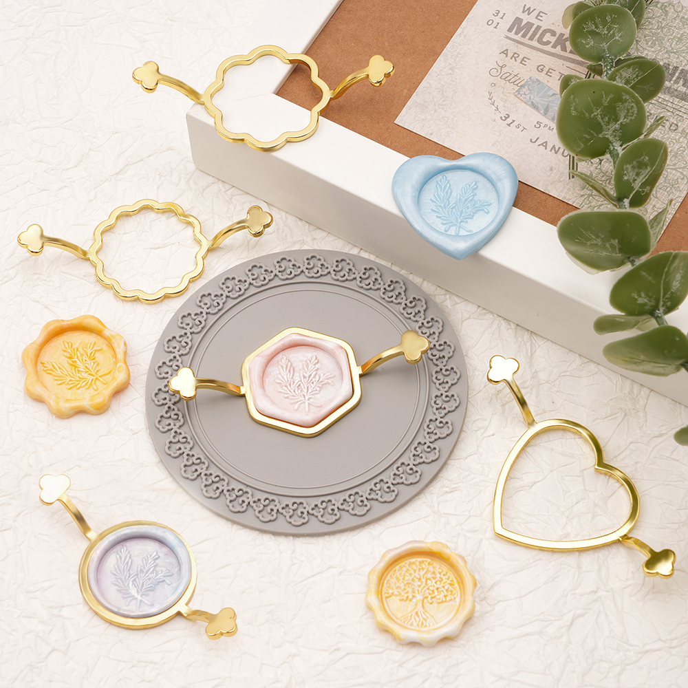 Wax Seal Stamp Set - Set of 6 Metal Wax Seal