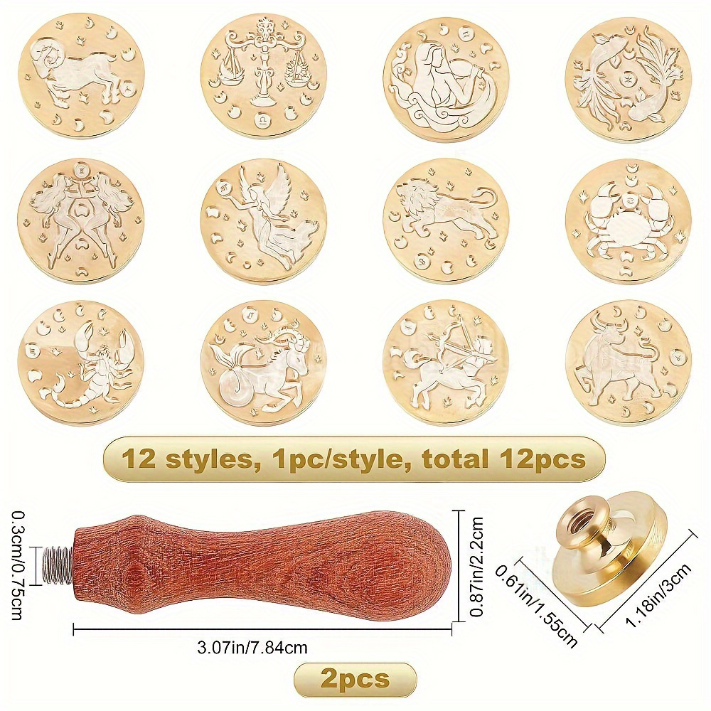 14pcs/set Zodiac Wax Seal Stam - đánh giá và giá Wax Seal Stamp Set
