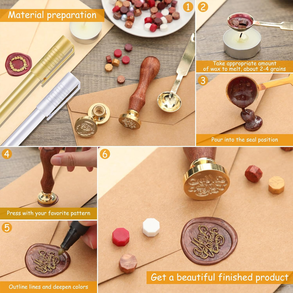 Custom Wax Seal Stamp, Persona - đánh giá và giá Wax Seal Stamp Set