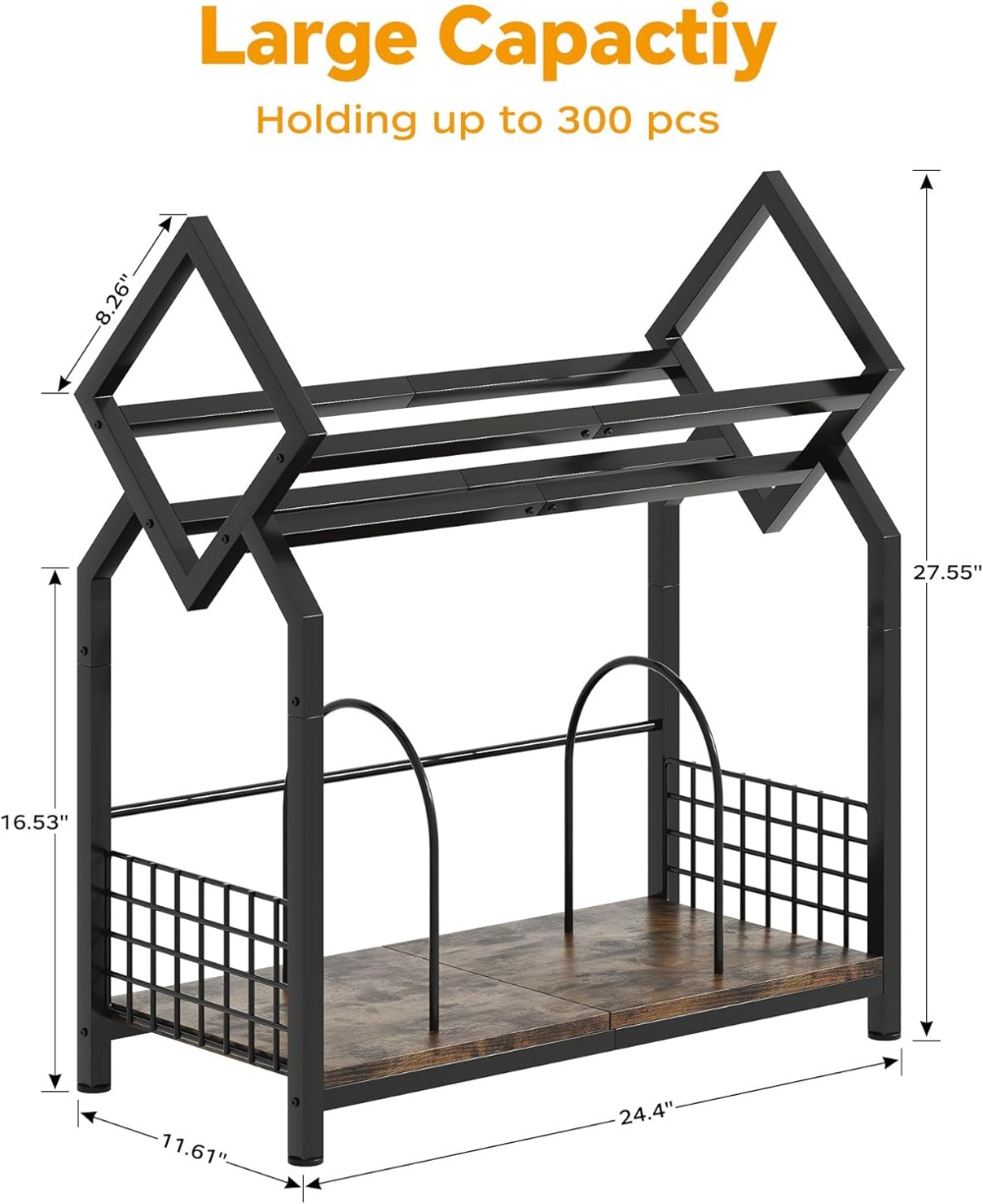 2-Tier Vinyl Record Storage Ho - đánh giá và giá Magazine Holder Rack