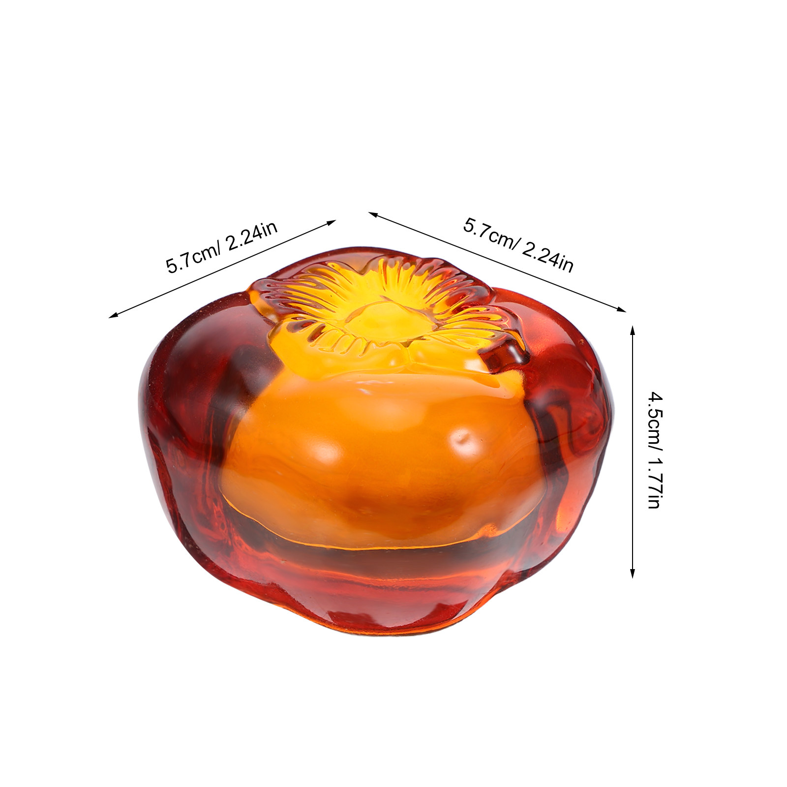 Crystal Persimmon Desk Paperwe - đánh giá và giá Book Weight Glass