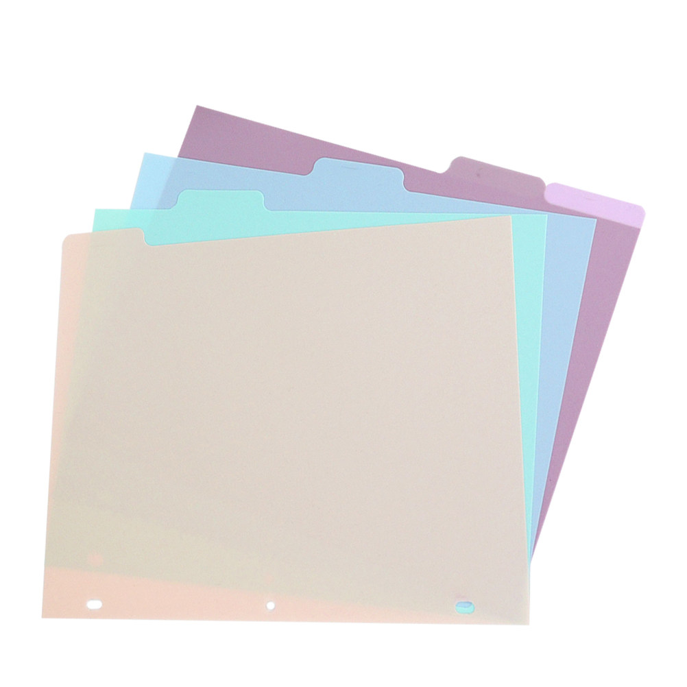 1Set Frosted PP Binder Divider - đánh giá và giá Tab Divider A4