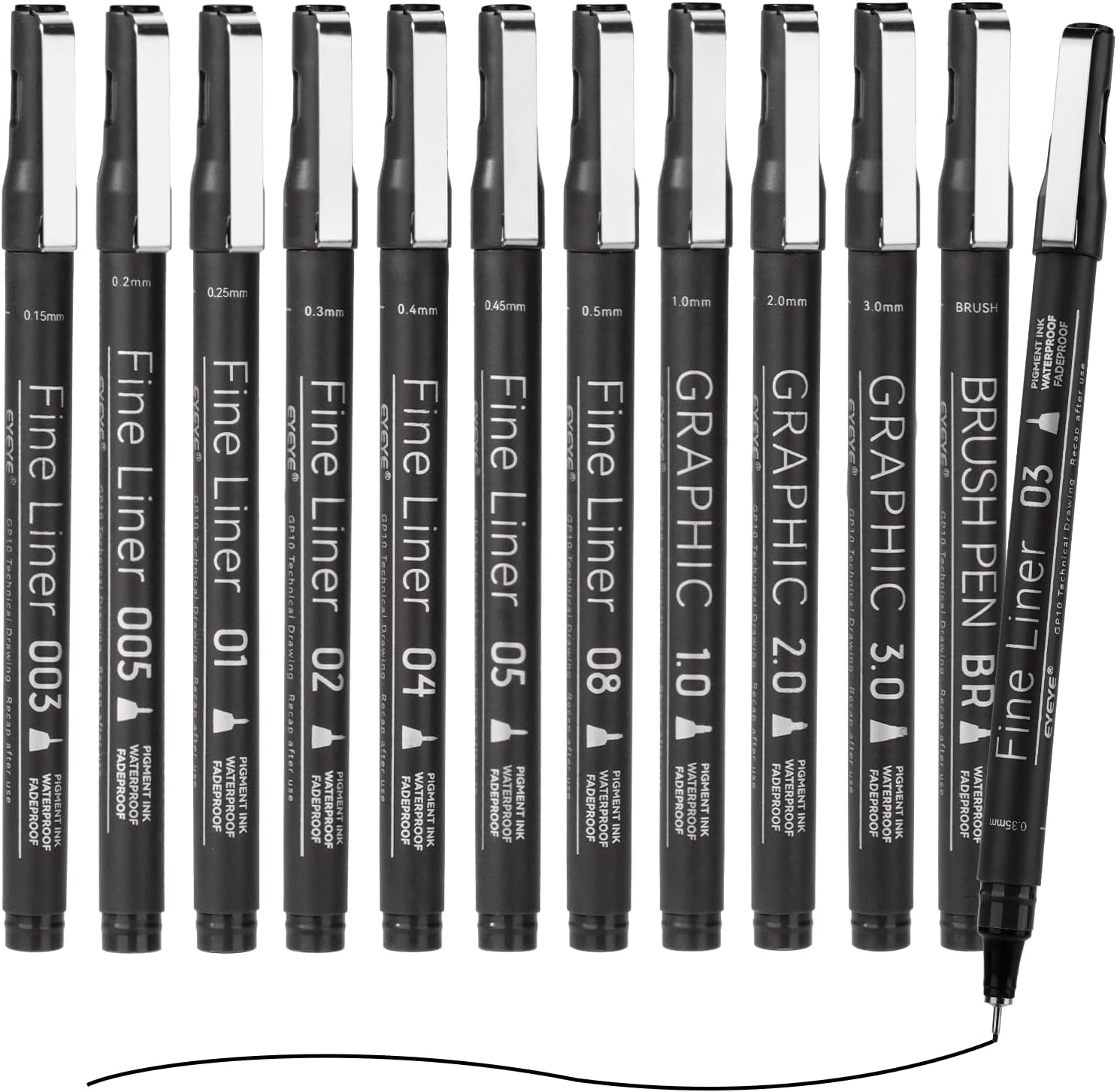 Micro Fineliner Pens Set, 12 B - đánh giá và giá Archive Box Set