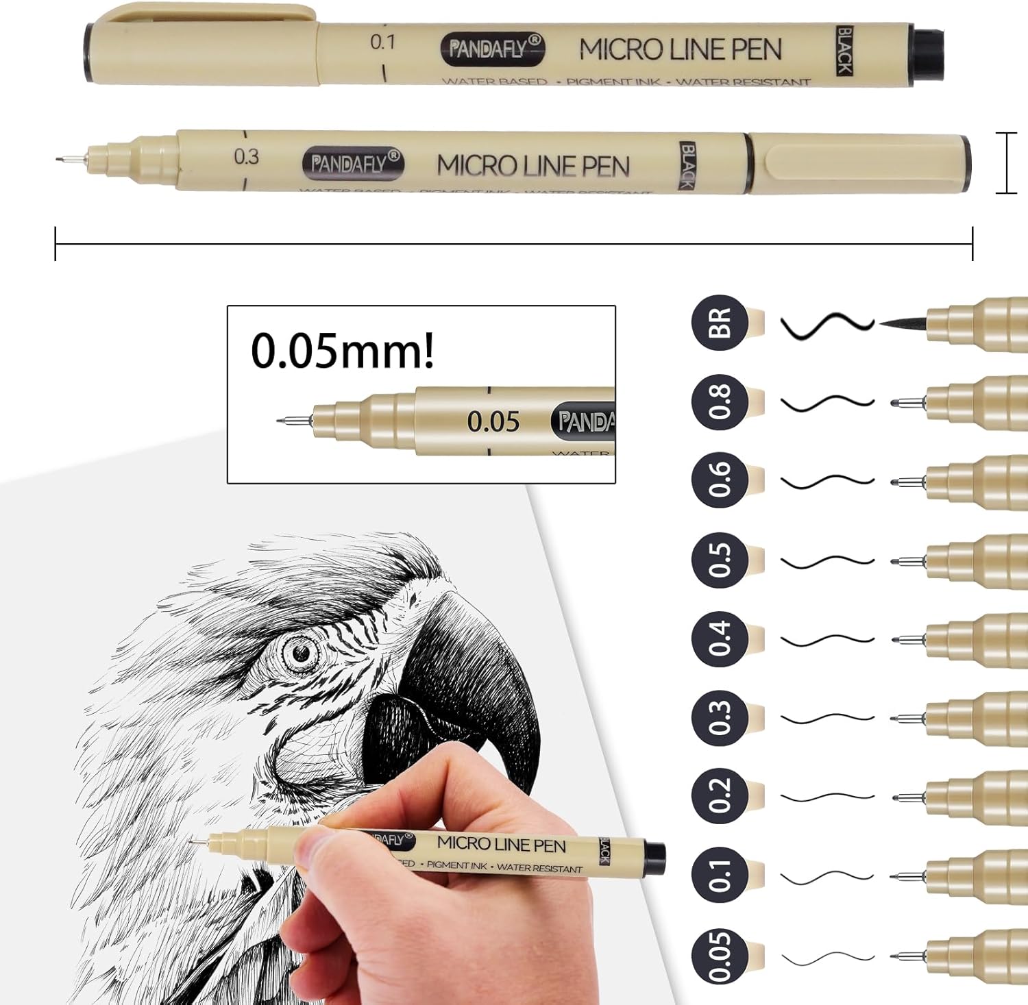 Black Micro-Pen Fineliner Ink  - đánh giá và giá Archive Box Set
