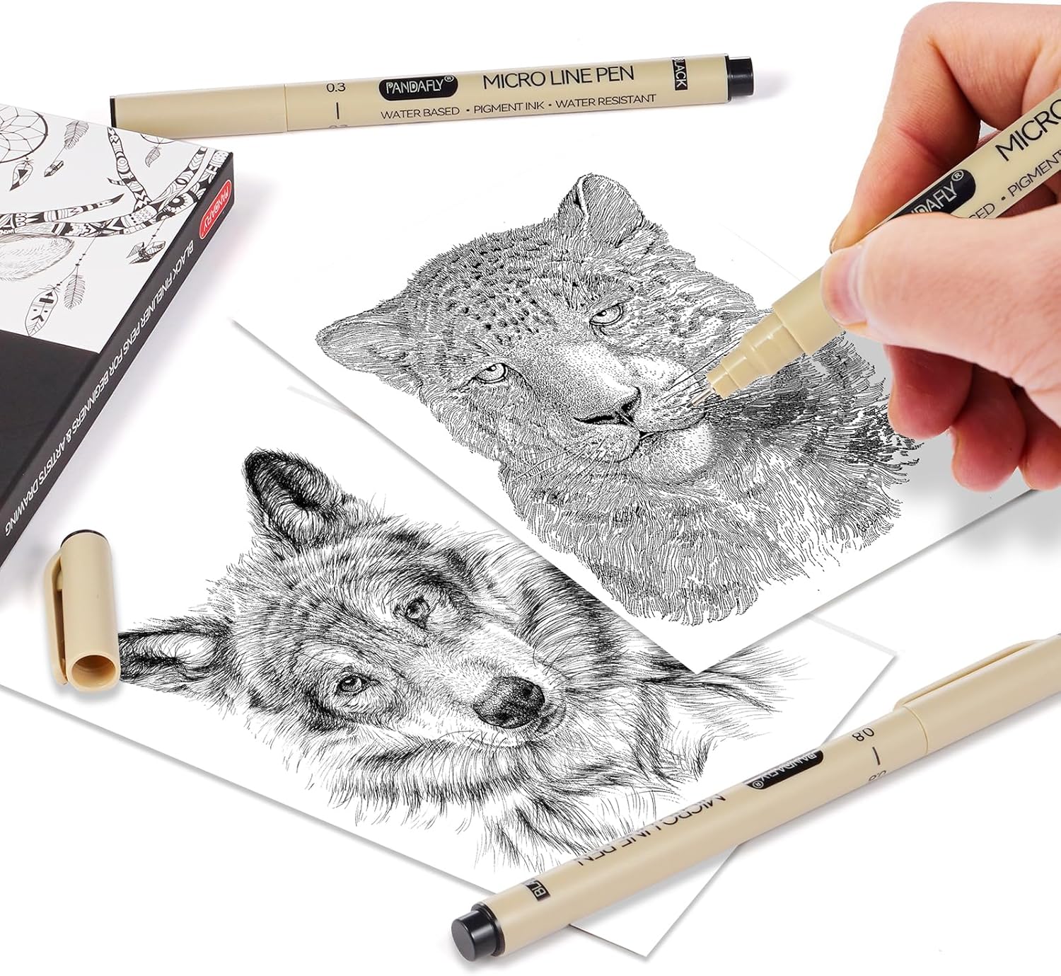 Black Micro-Pen Fineliner Ink  - đánh giá và giá Archive Box Set