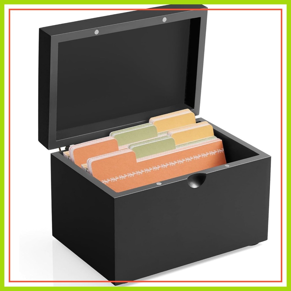 Wooden 3x5 Index Card Holder w - đánh giá và giá Index Card Holder