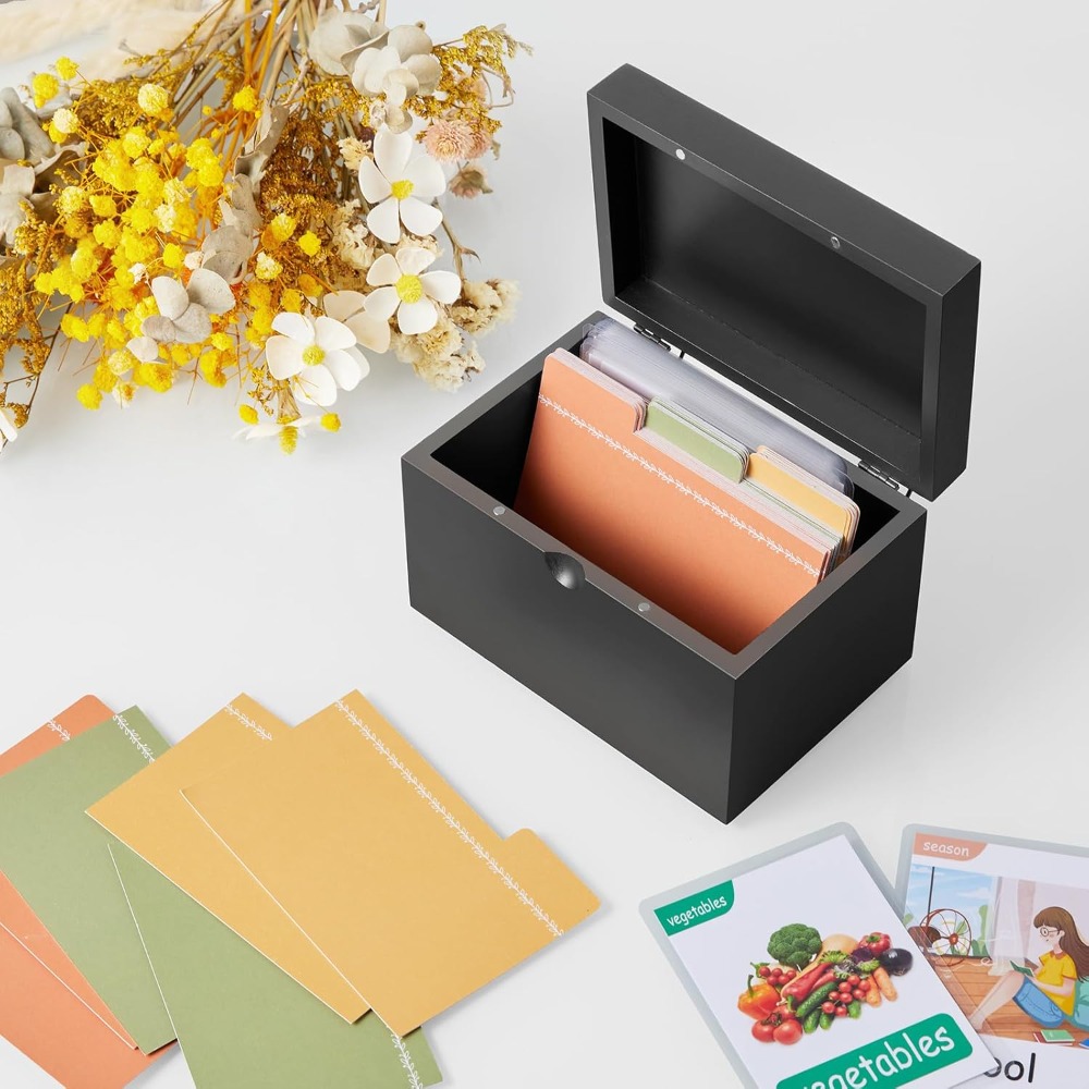 Wooden 3x5 Index Card Holder w - đánh giá và giá Index Card Holder