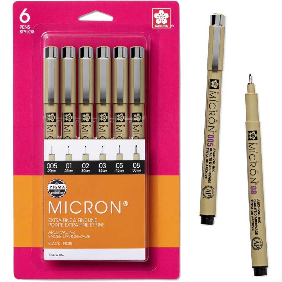 Pigma Micron Fineliner Pens wi - đánh giá và giá Archive Box Set