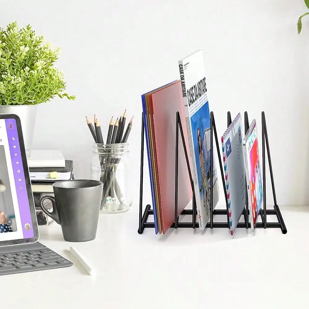 Triangle File Folder Racks,7 S - đánh giá và giá Magazine Holder Rack