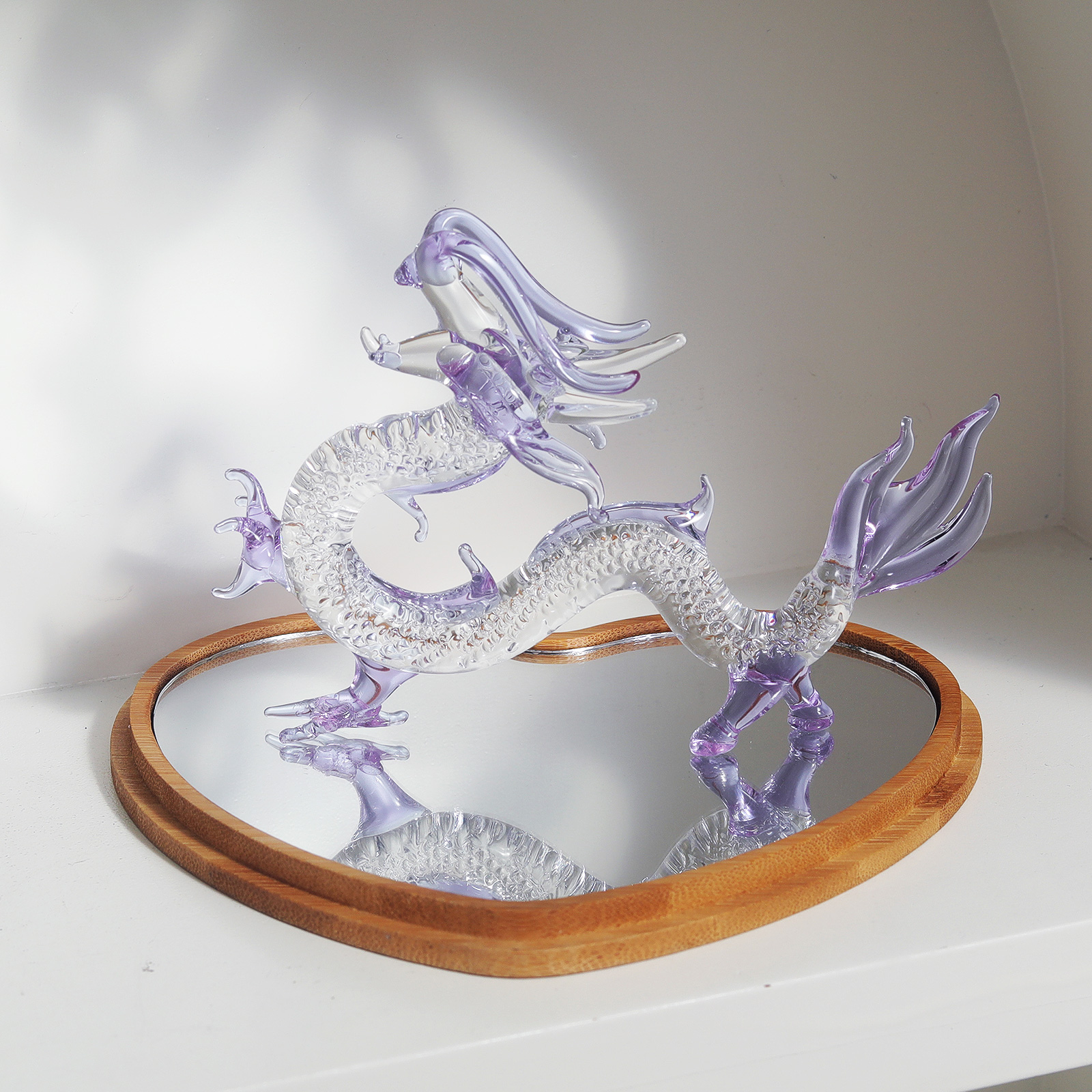 Purple Crystal Dragon Figurine - đánh giá và giá Book Weight Glass
