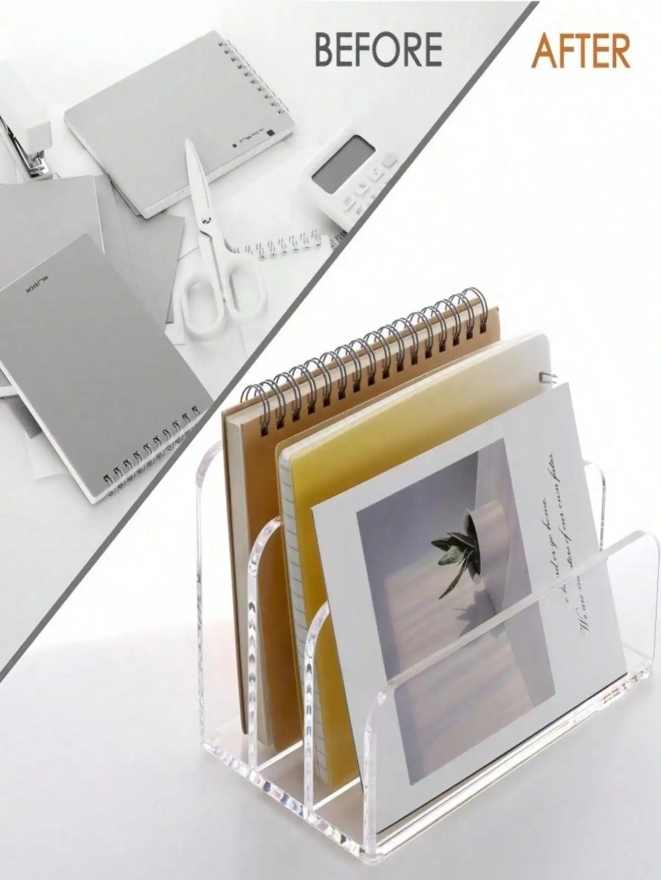 1Pc Acrylic File Folder, Desk  - đánh giá và giá Magazine Holder Rack
