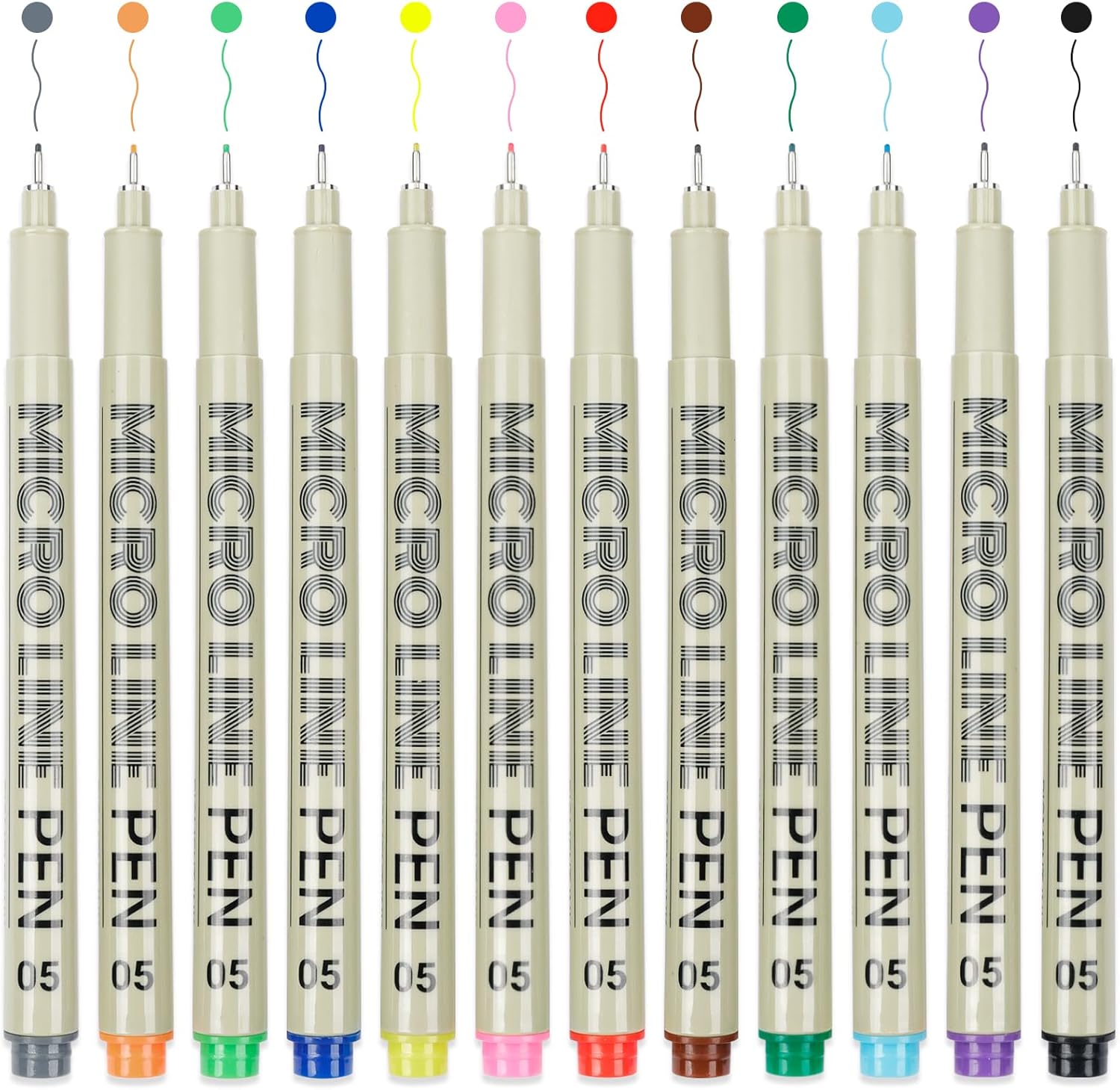 12 Colored Micro Pens 0.5mm, F - đánh giá và giá Archive Box Set