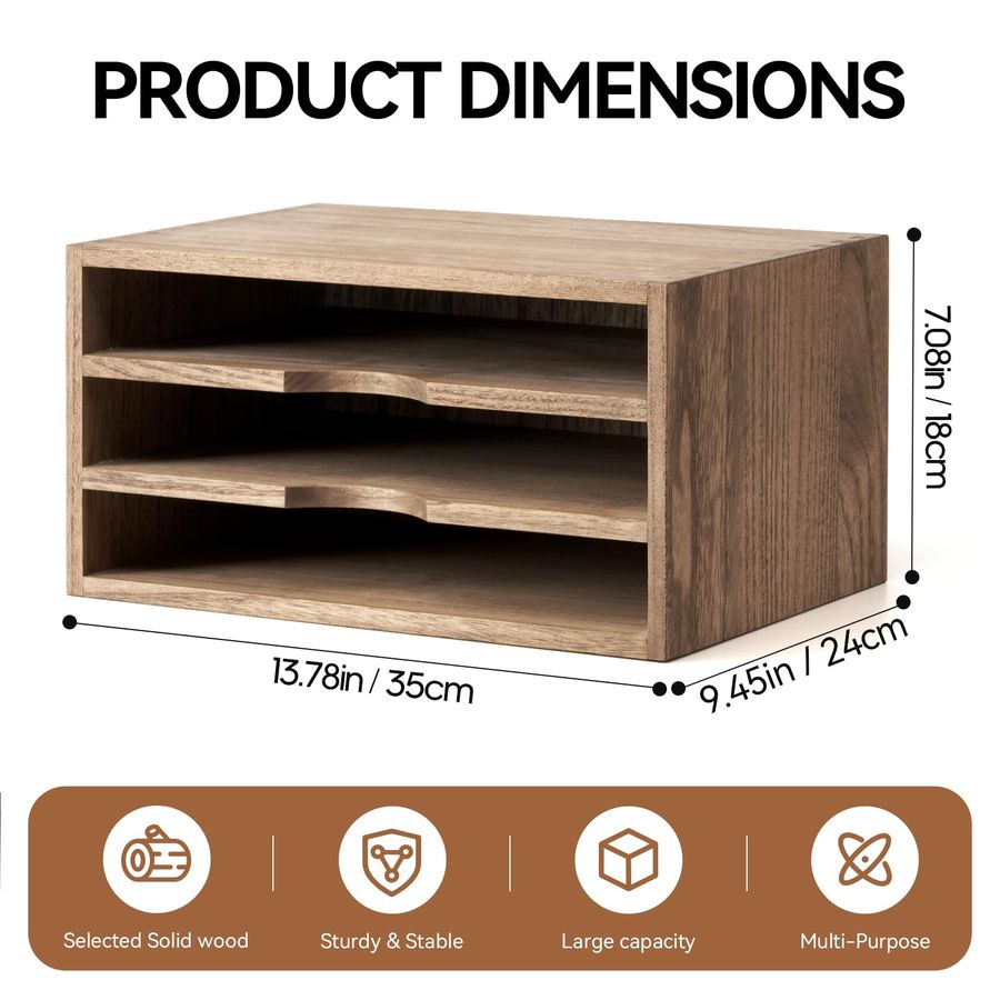 Wooden Desktop Organizer Paper - đánh giá và giá Magazine Holder Rack
