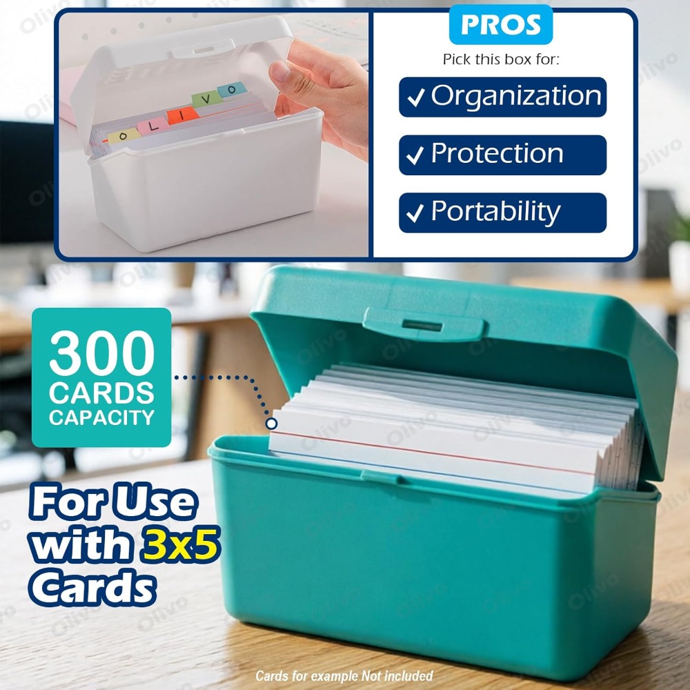 Olivo Index Card Holder Box 3x - đánh giá và giá Index Card Holder