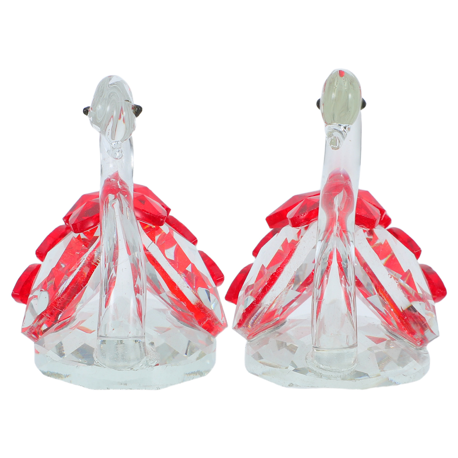 2Pcs Crystal Couple Swan Statu - đánh giá và giá Paper Weight Crystal