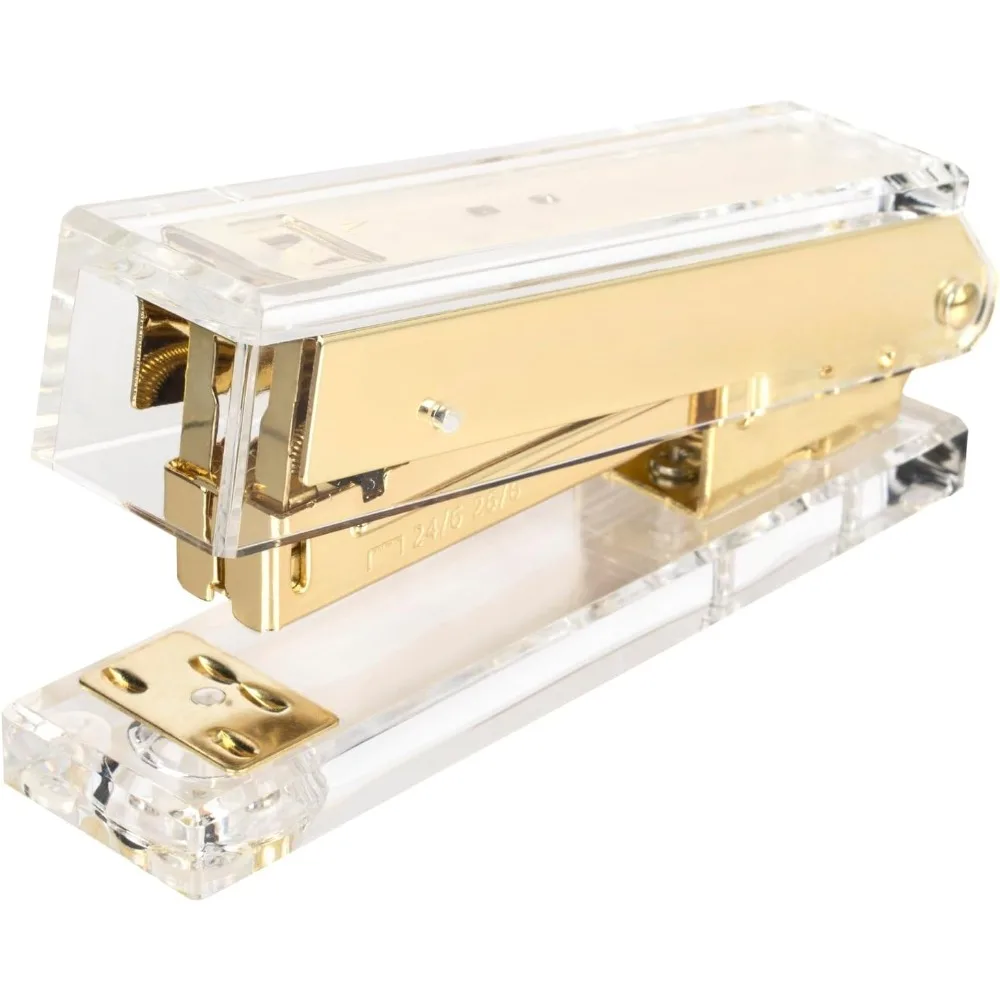 Compact Clear Acrylic Gold Sta - đánh giá và giá Stapler Half Strip